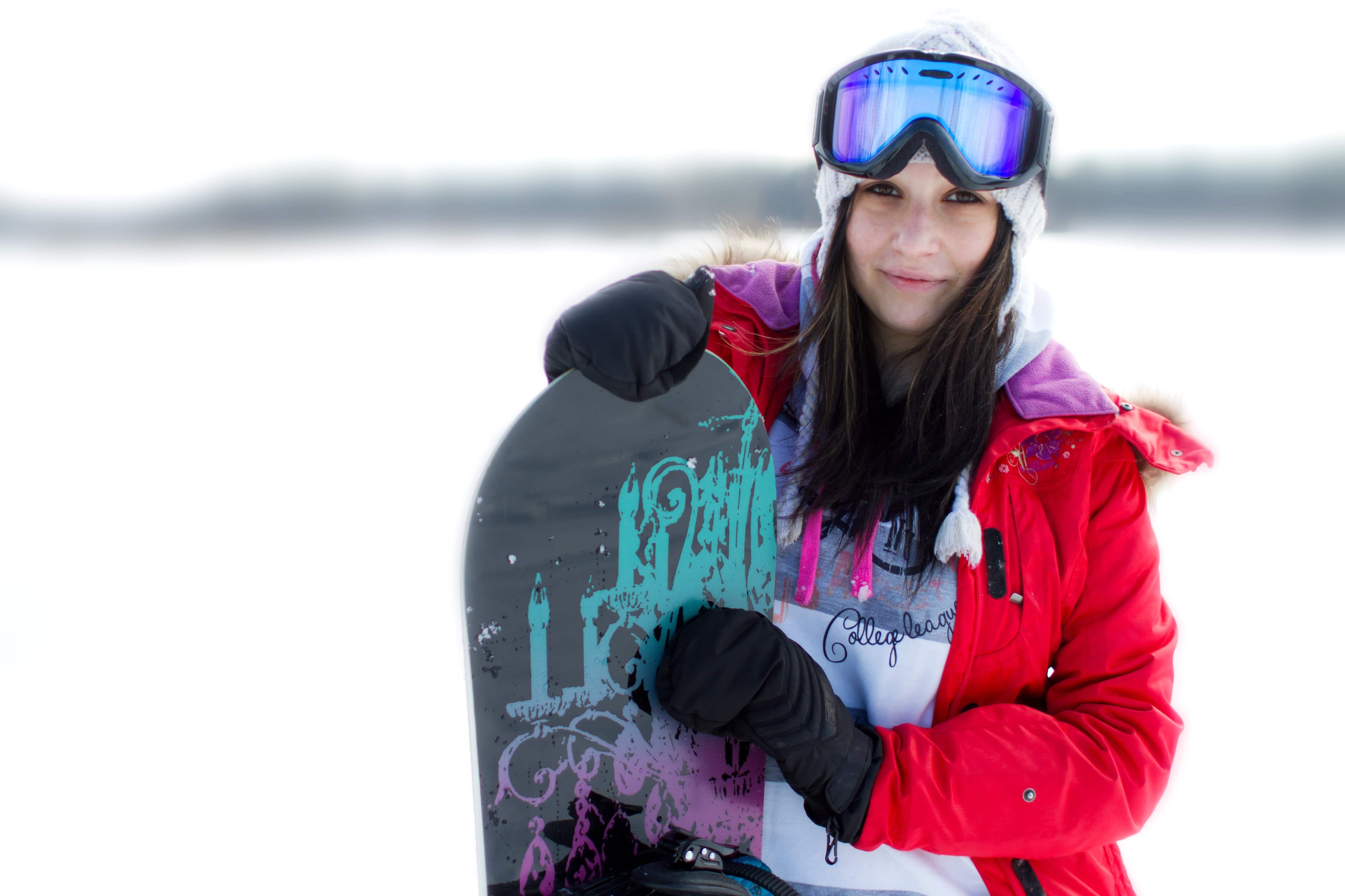 Woman with Snowboard